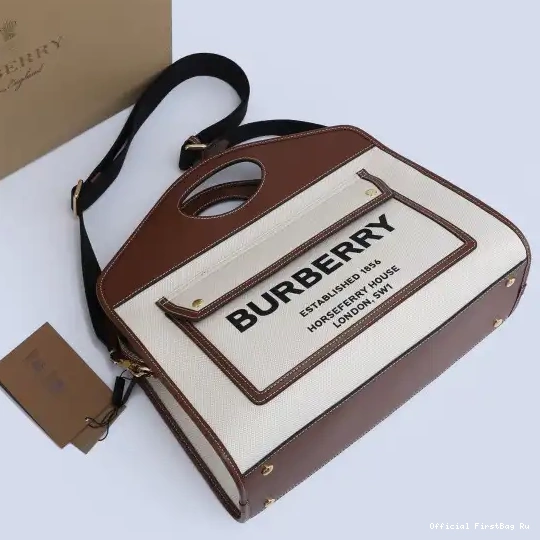 Official First Bag Ru Bag-37*15*34CM Pocket BURBERRY 0603